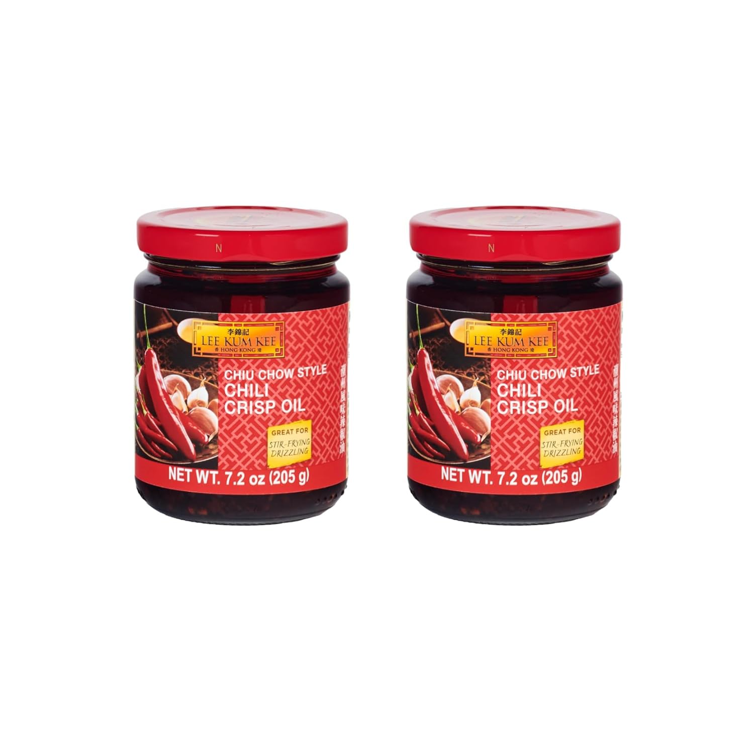 Lee Kum Kee Chiu Chow Chili Crisp Oil (7.2 oz - 2 Pack) Spicy and Savory Chili Crisp Oil for Authentic Asian Cuisine, Perfect fo