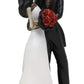 Ebros Day Of The Dead Wedding Dance Skeleton Bride And Groom Holding Red Roses Bouquet Figurine Cake Topper 6.25''Tall Love Neve