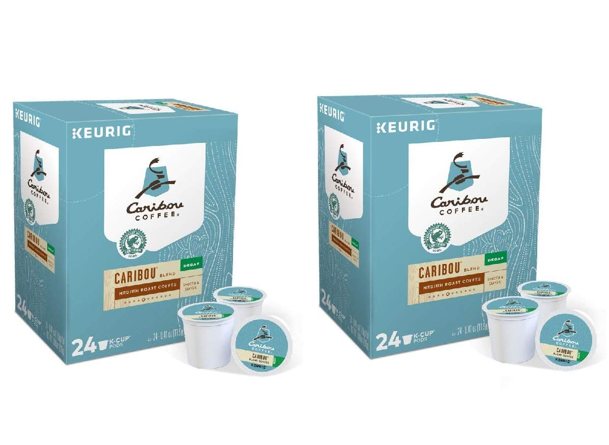 Caribou Coffee Caribou Blend Decaf K-Cup Portion Pack 24 Count (Pack of 2)
