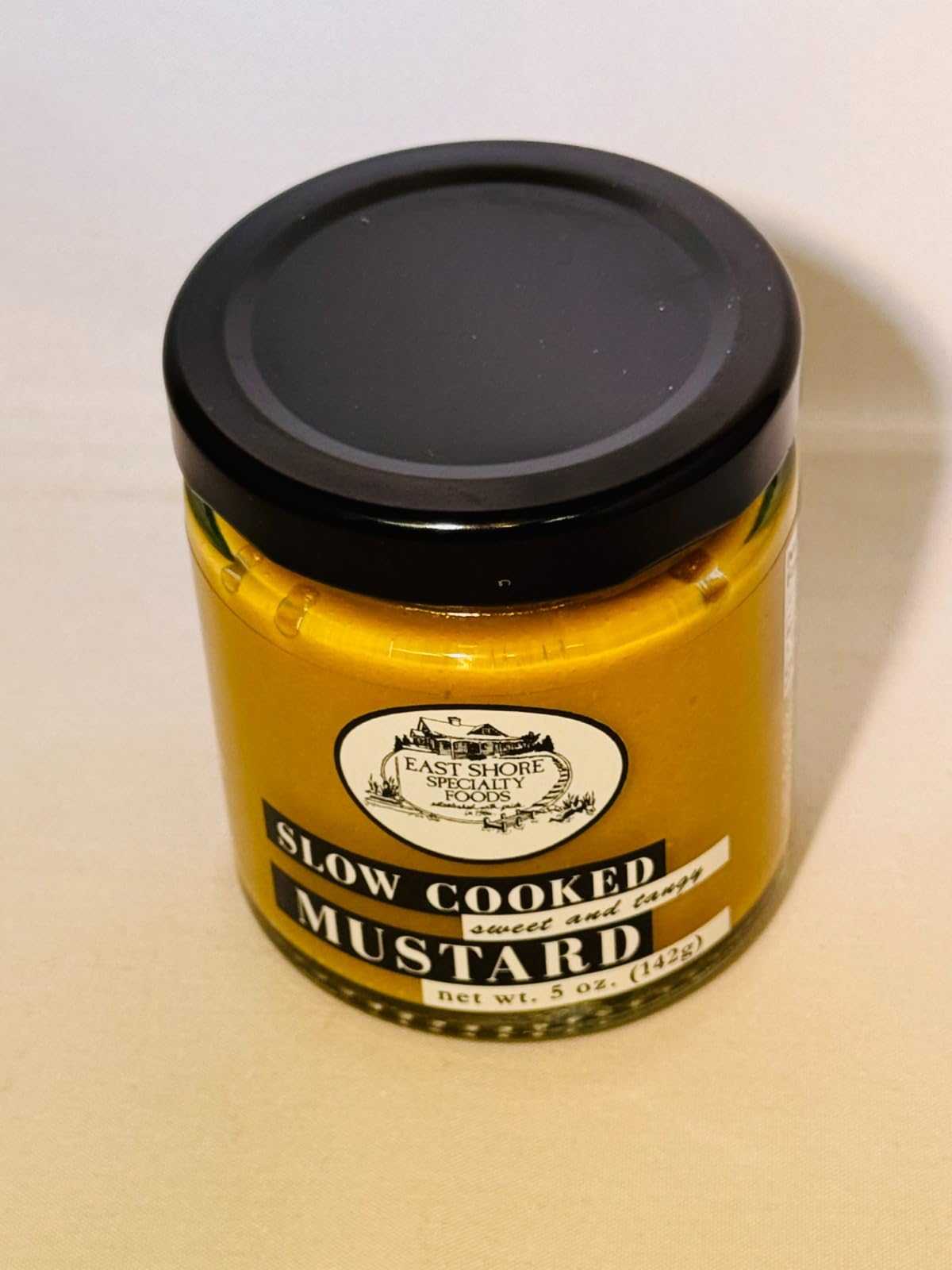 East Shore Sweet & Tangy Mustard - Gourmet Dipping Mustard For Pretzels, Sandwiches & Glazes, 5 Oz Jar