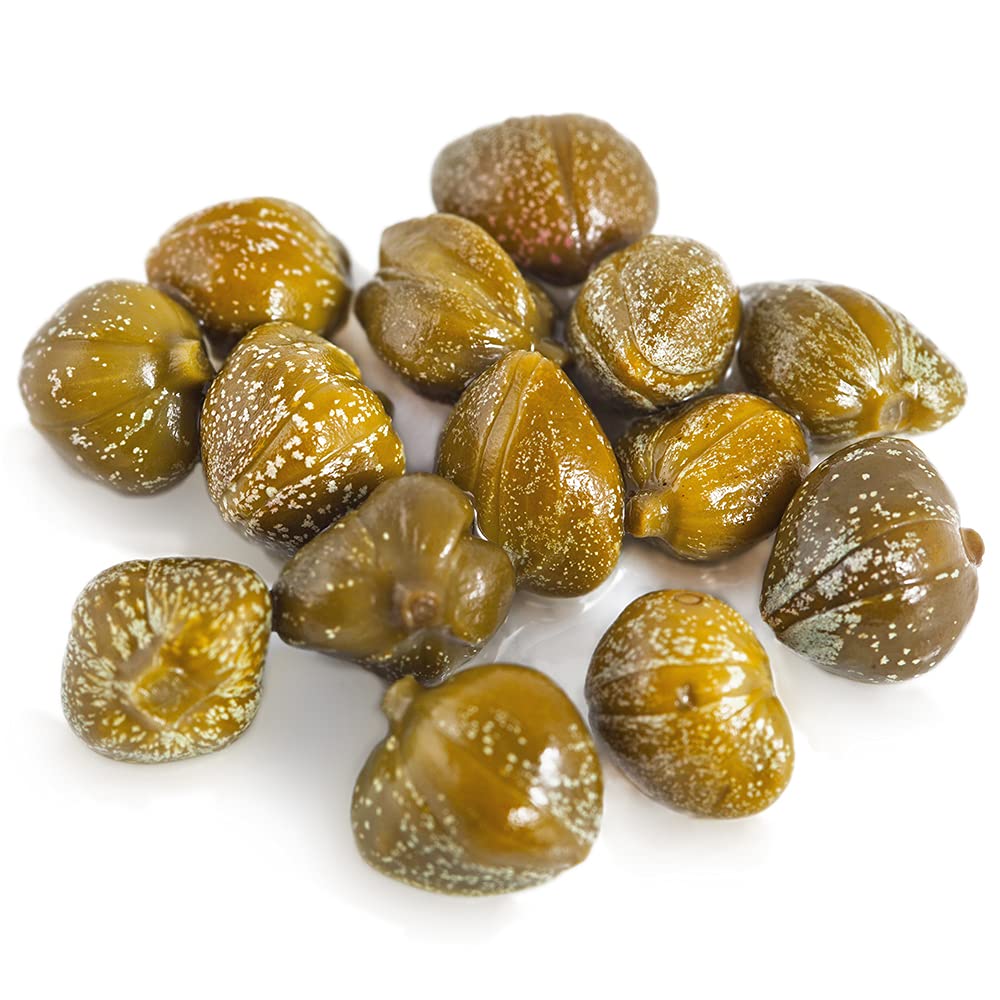 Sanniti Spanish Capers Capotes in Vinegar and Salt Brine - 33.5 oz