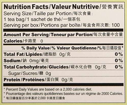 Prince Of Peace Green Tea Bags, 100 Count, Premium Quality, Model 039278131000