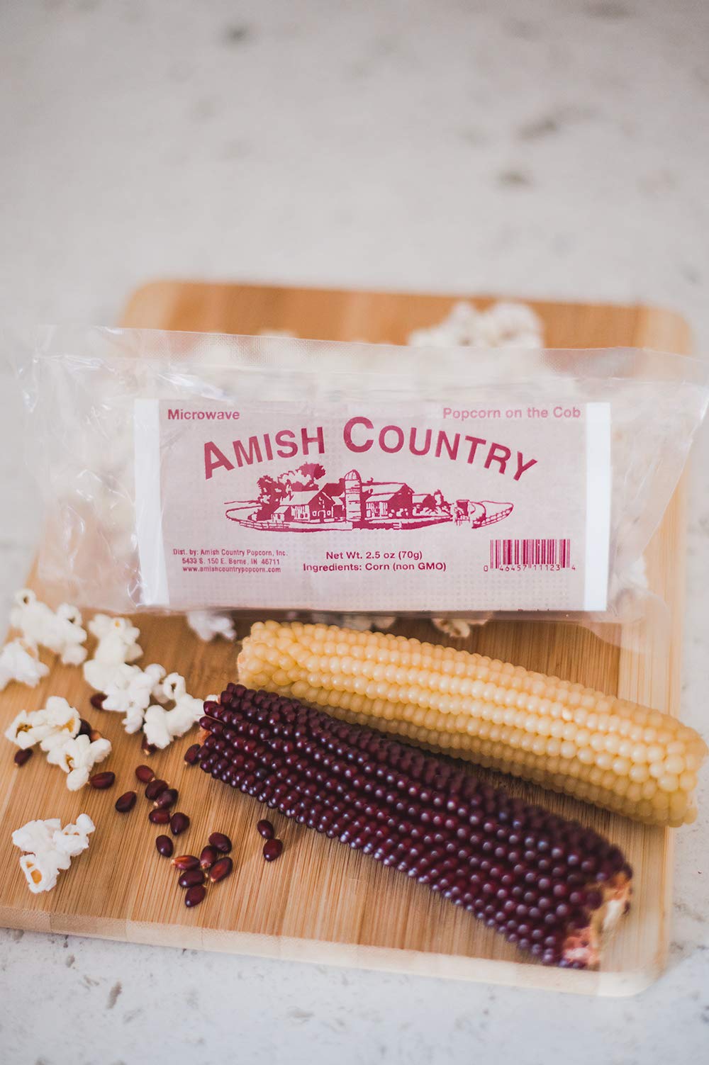 Amish Country Popcorn | Old Fashioned Microwave Popcorn | Non-GMO, Gluten Free, Microwaveable and Kosher (White & Red Corn on th