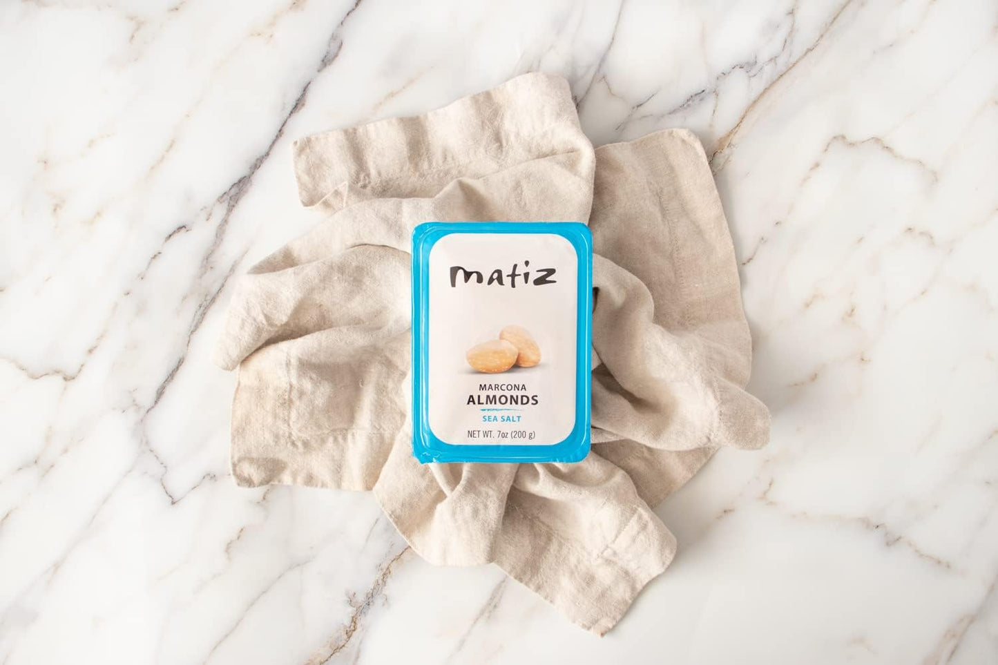 Matiz Marcona Almonds with Sea Salt, 4 Pack (400g) - Natural, Artisanal Spanish Snack, Perfect for Healthy Eating