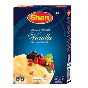 Shan - Custard Powder Vanilla, 7 oz (200g) Suitable for Vegetarians, Halal