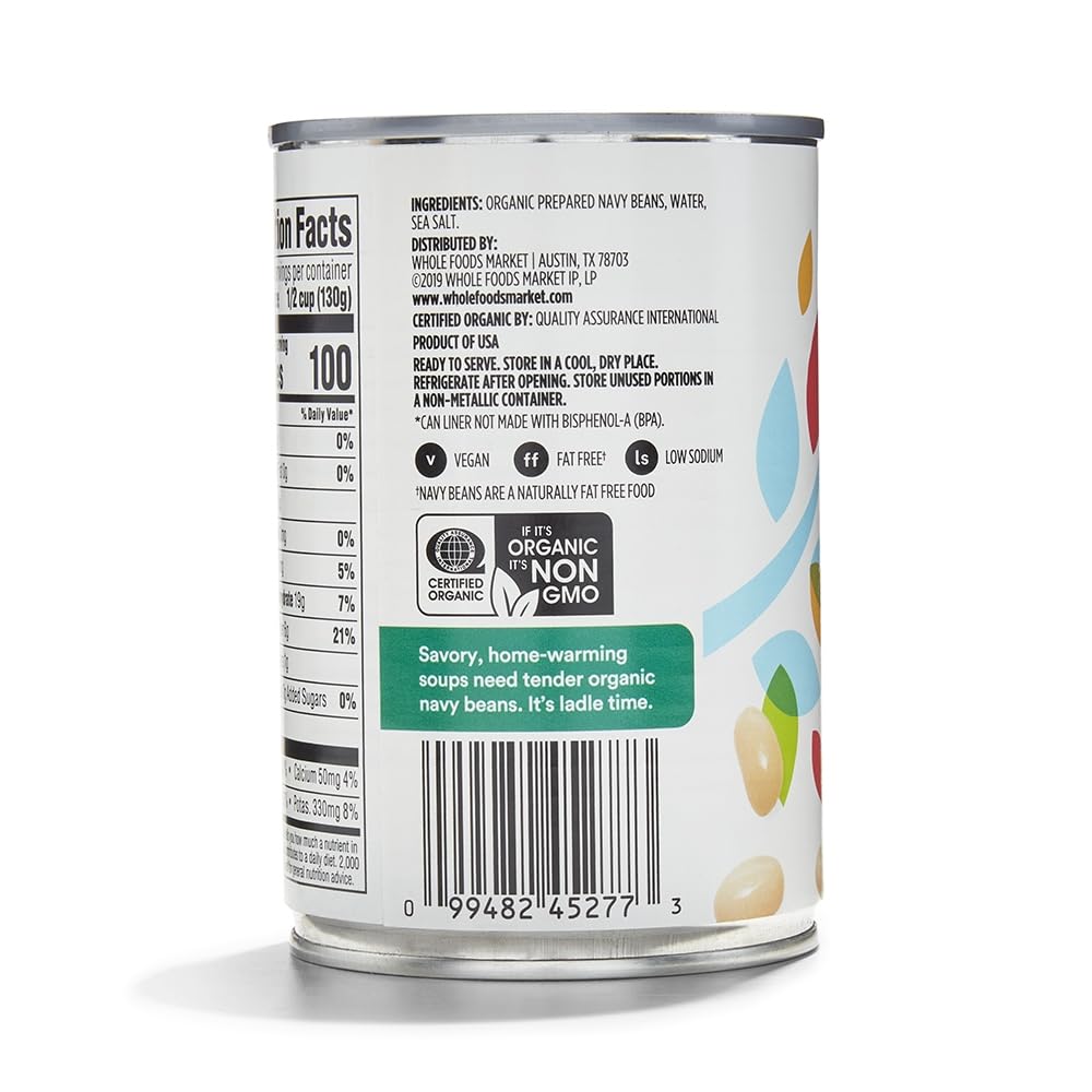 365 by Whole Foods Market, Organic Navy Beans, 15 oz