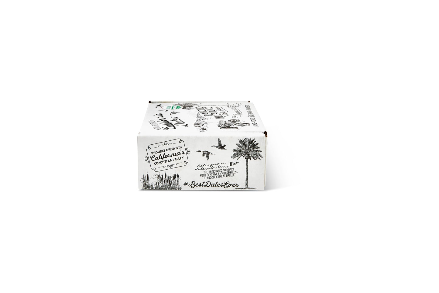 Rancho Meladuco Date Farm 1 Lb. Box With Red Satin Ribbon | Contains Whole, Un-Pitted, Organic, California-Grown Medjool Dates |