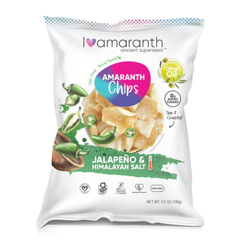 I AM(ARANTH) - I Amaranth Chips - Jalapeo with Himalayan Salt Natural Chips, Healthy Snacks, Vegan Chips Gluten Free Pack 3