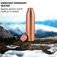 Norman Jr, Plain Copper Water Bottle 1 Ltr Extra Large - An Ayurvedic Pure Premium Copper Vessel- Drink More Water, Lower Your S