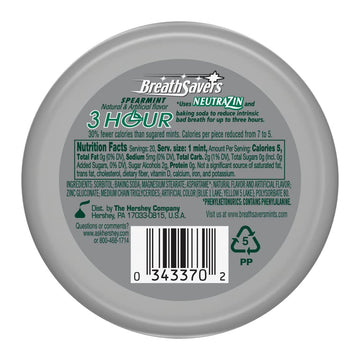 Breath Savers 3 Hour Spearmint, 1.27-Ounce Pucks (Pack Of 24)