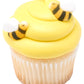 Lucks Dec-Ons Decorations Molded Sugar/Cup-Cake Topper, Bumble Bees Assortment, 1 Inch, 176 Count
