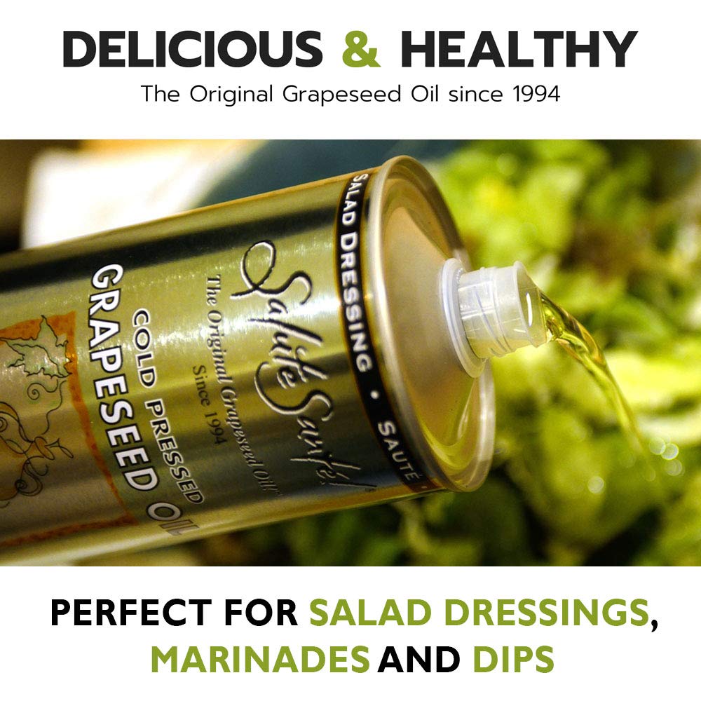 Salute Sante! Cold Pressed G seed Oil, High Smoke Point, 500 ml, Ideal for Frying, Baking & Salad Dressings