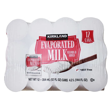 Kirkland Signature Evaporated Milk, 12 Fluid Ounce (12 Count)