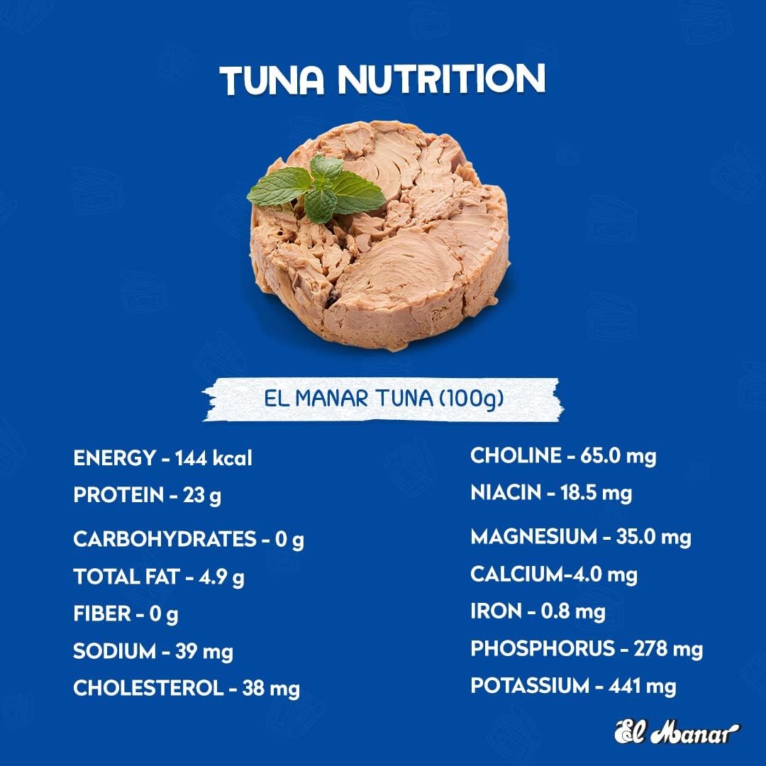 El Manar Solid Light Tuna in Olive Oil, 5.6 oz Pack of 3, Wild Caught, Non-GMO, Gluten Free