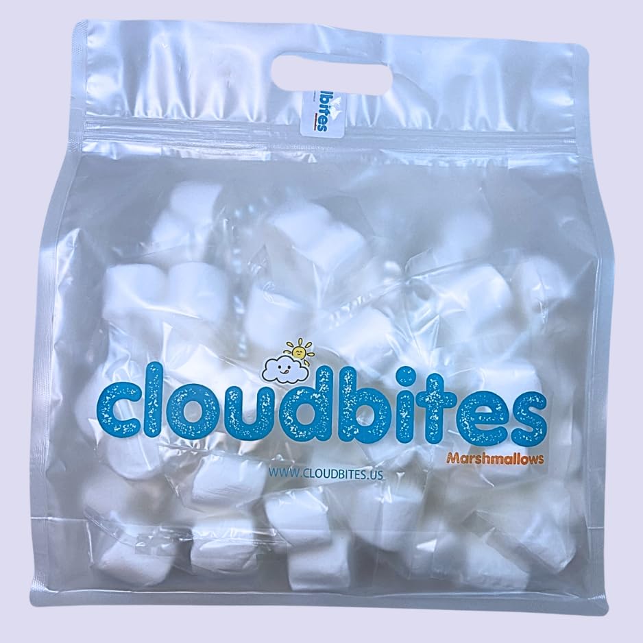 Cloudbites Individually Wrapped Marshmallows | Cylinder 1'' | 50 x 2 sets (100 units) | Great for S'mores or snacks (Cylinder)