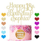 EDSG Personalized Cake Toppers - Custom Glitter 18th Birthday Decorations, Champagne Gold, Plastic, Model 1519301