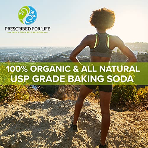 Prescribed For Life Organic Sodium Bicarbonate Powder, Aluminum Free, USP Grade, 1 kg (2.2 lb)