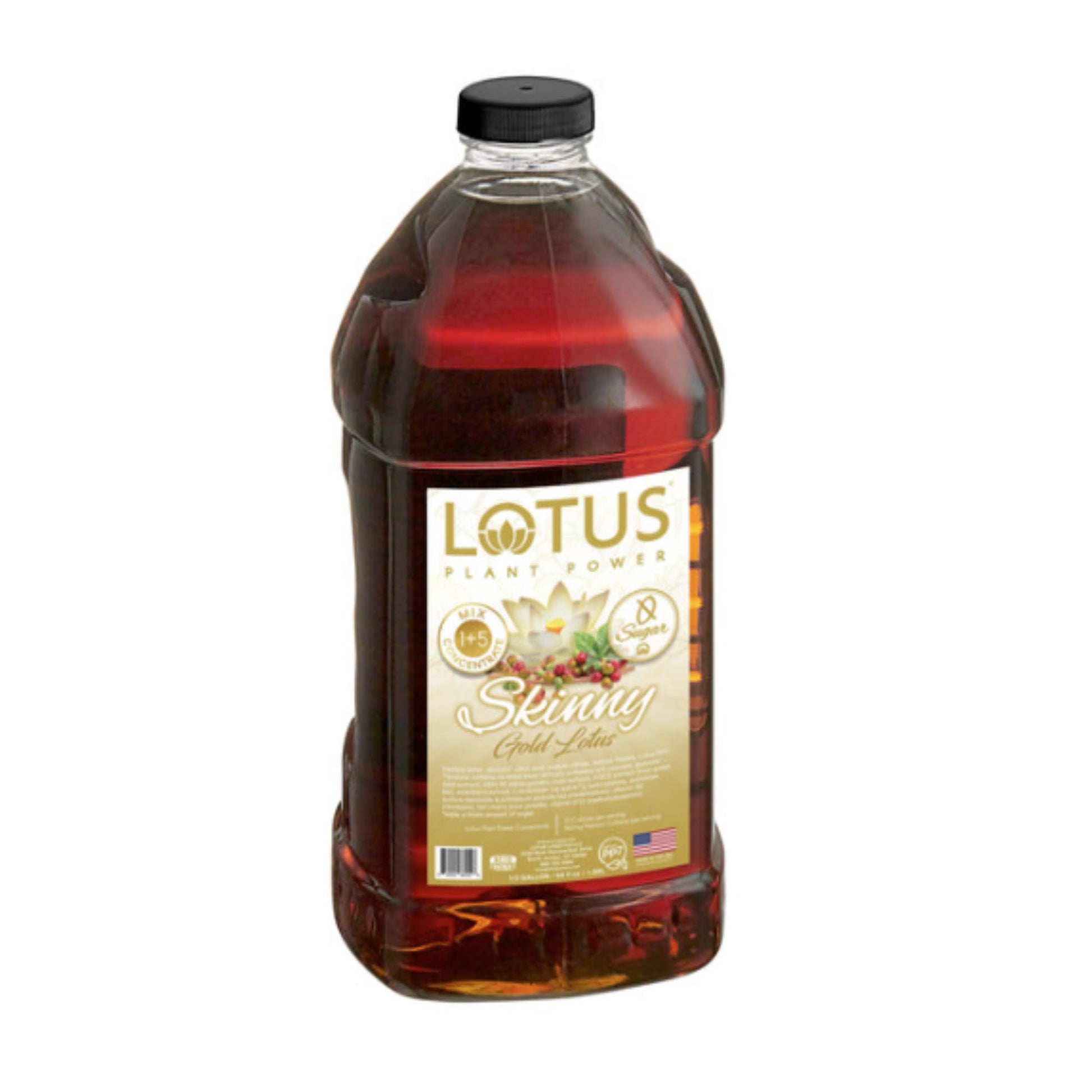 LOTUS PLANT POWER DRINK Skinny Gold Lotus Energy Drink Concentrate Zero Sugar 64 Fl Oz Natural Caffeine from Green Coffee Bean
