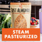 Roastery Coast - Daily Nuts Just Roasted Almonds | Almonds Bulk 3 Lb | Unsalted Nuts| Slow Dry Roasted | Steam Pasteurized | Pla