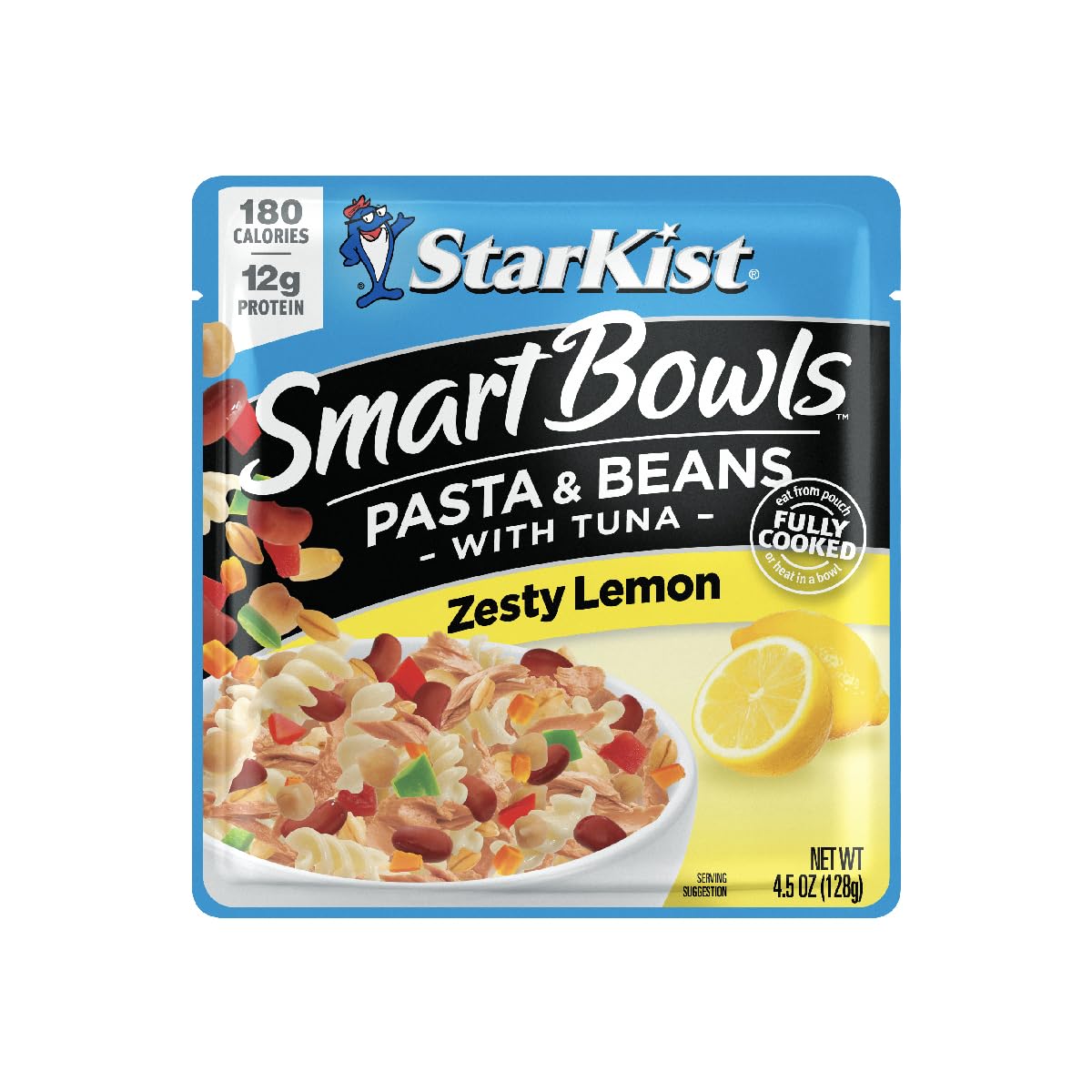 StarKist Smart Bowls Tuna, Pasta and Beans, Zesty Lemon, 4.5 oz Pouch