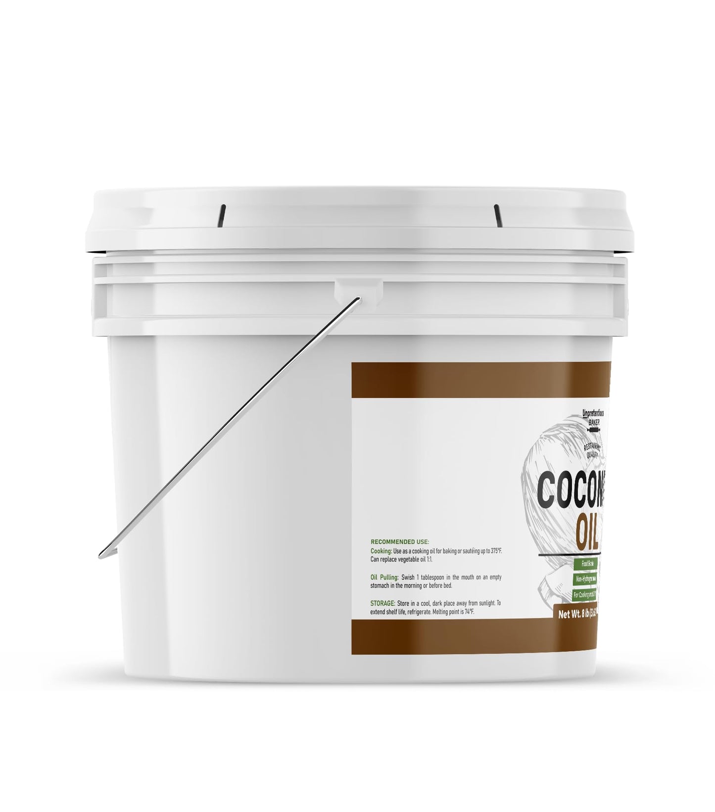 Unpretentious Coconut Oil  1 Gallon  Food Grade  Non-Hydrogenated  Flavorless & Scentless