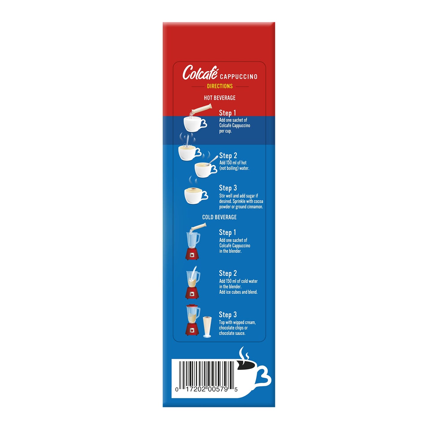 Colcafé French Vanilla Cappuccino Instant Mix | Convenient & Portable Packs | 100% Colombian Coffee | Make Hot Or Cold | 6 Count (Pack Of 2)