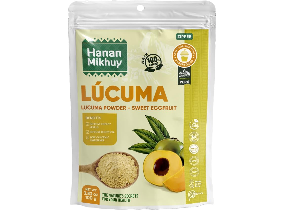 HANAN MIKHUY Lucuma Powder 100g - 100% Natural, Vegan, Gluten-Free, Low-Glycemic Sweetener from Peru
