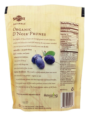 Sunsweet Naturals - Organic D'Noir Prunes Pitted - 7 oz.
