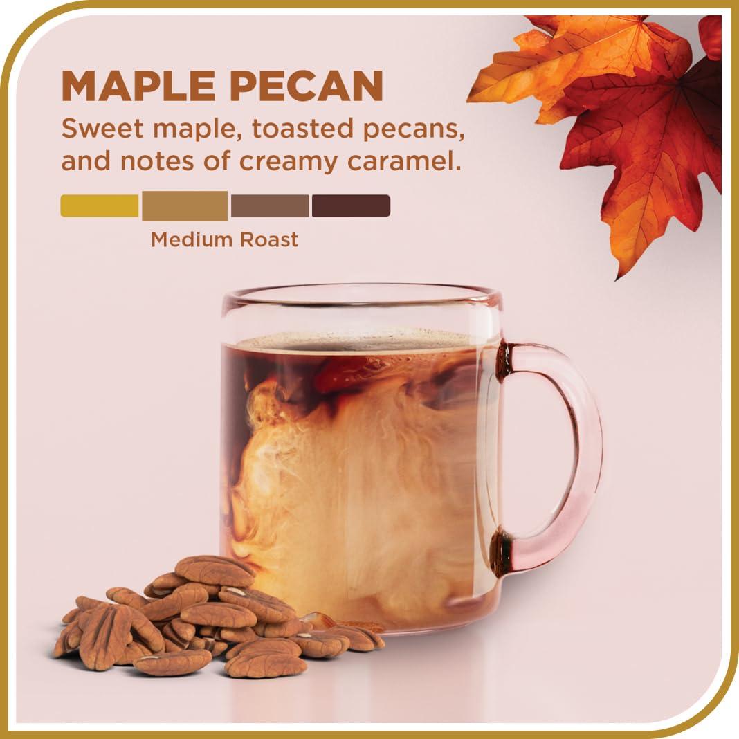 Don Franciscos Maple Pecan Flavored Coffee  100% Arabica  24 K-Cup Compatible Single-Serve Pods - 100% Arabica With Warmth of Maple and Toasted Pecans With Creamy Caramel Undertones