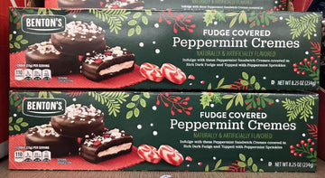 Bentons Fudge Covered Peppermint Cremes 8.25oz 234g (Two Boxes)