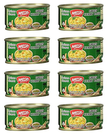 Maesri Thai Green Curry Paste - 4 Oz (Pack of 8)