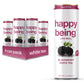 Happy Being Sparkling Blackberry Citrus White Tea, Infused with Turmeric & Elderberry, Caffeine Free, 12oz (4 Pack)
