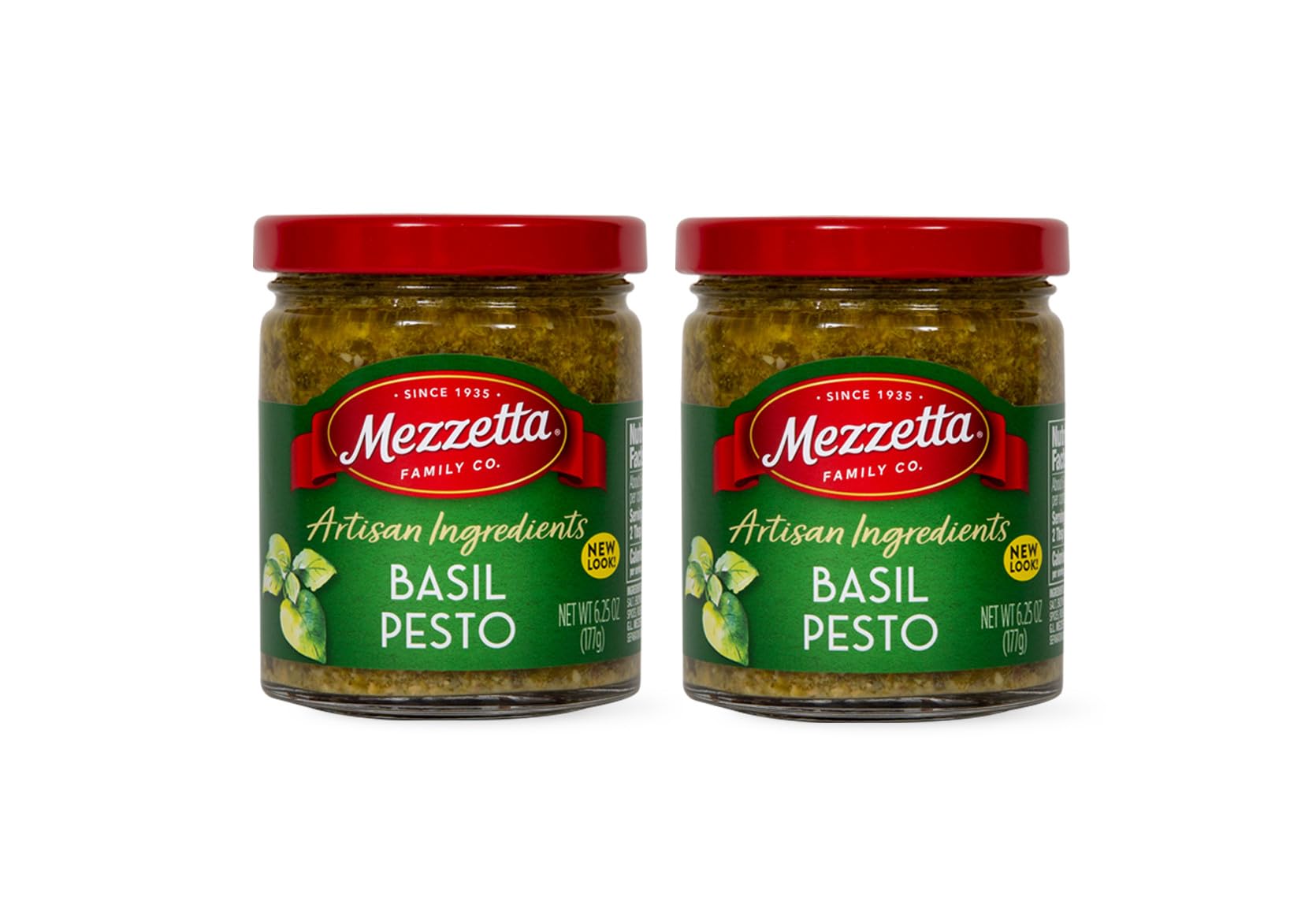 Mezzetta Artisan Ingredients Basil Pesto 6.25 Ounce Jar - Traditional Italian Pesto alla Genovese with Fresh Basil, Parmesan & P