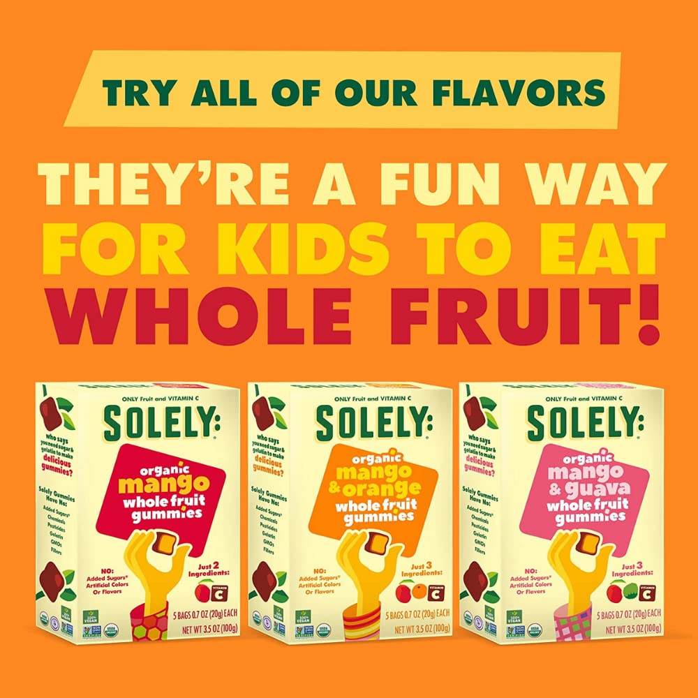 Empire Mercante Healthy Gummies Set with Healthy Recipe Book fit with Solely Fruit Gummies 4pck Variety (Mango, Mango and Orange