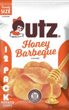 Honey Barbeque Utz: Potato Chips Snack Bags – 1.5 Oz Each [Pack Of 12] – Superdeals Value Bundle With Mystery Gift