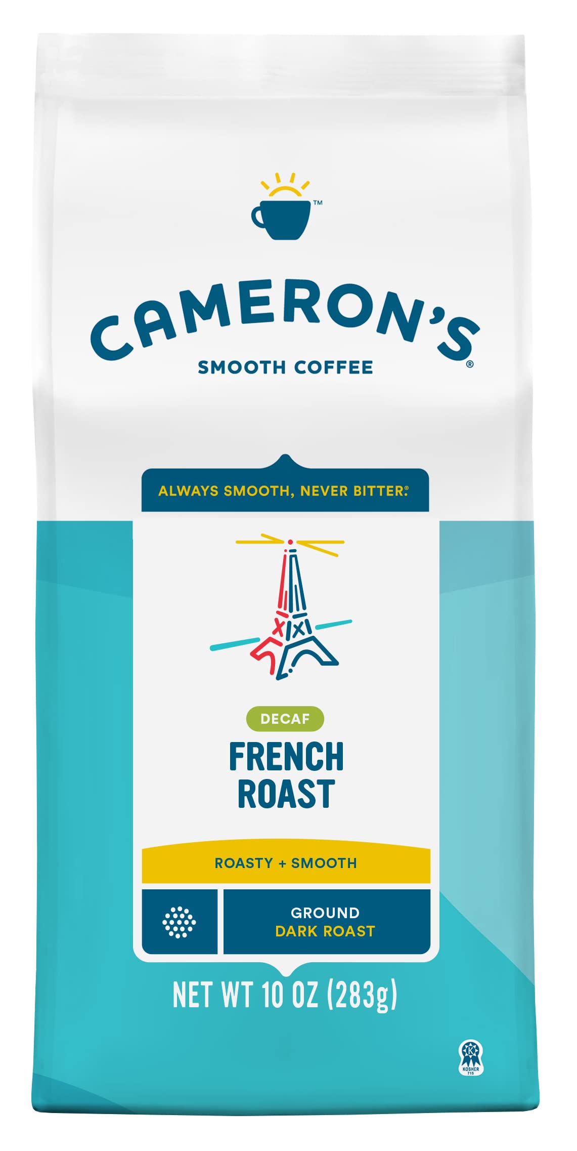 Cameron'S Coffee Roasted Ground Coffee Bag, Decaf French Roast, 10 Ounce (Pack Of 3)