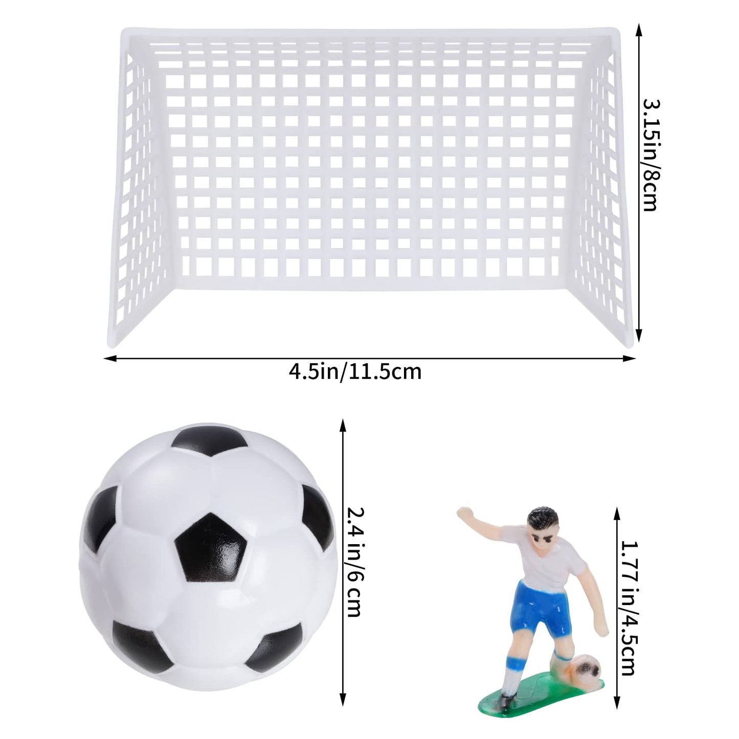 Soccer Cake Topper Decoration, Soccer Ball Soccer Player Cupcake Topper For Soccer Theme Birthday Party Sport Party For Boys
