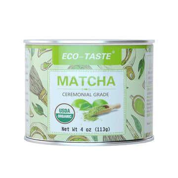 Matcha Green Tea Powder-4Oz(113G) Tin, 100% Natural & Pure, Ceremonial Grade, No Additives Or Fillers, No Gmo