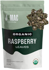 J Mac Botanicals, Organic Red Raspberry Leaf, Herbal Tea (4 Ounce Bag 50+ Cups) Cut & Sifted Dried Leaf
