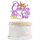 Qertesl Oneder the Sea Cake Topper, Cardboard, Baby 1st Birthday Decor, Sea Themed Party Decoration