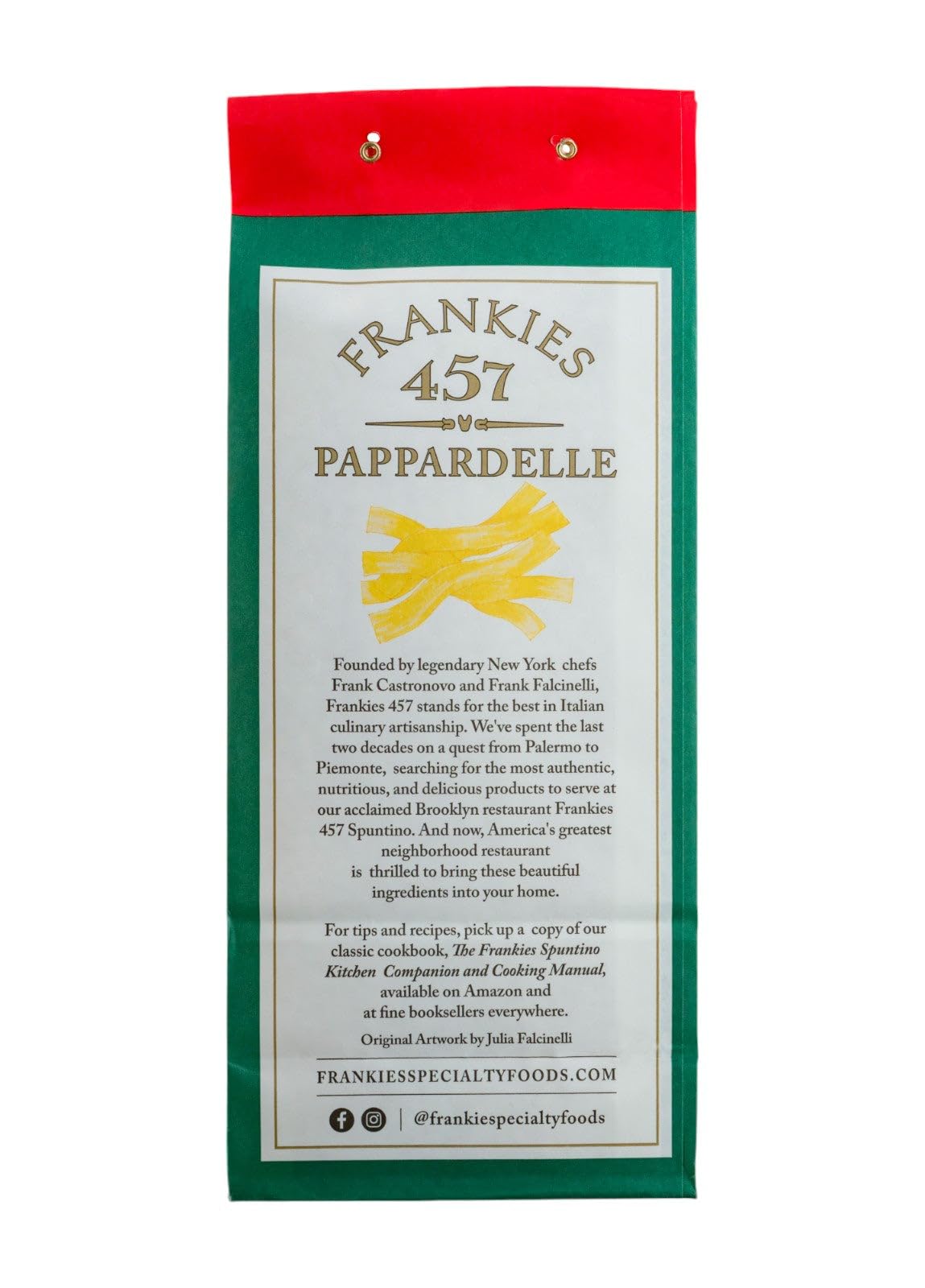 Frankies 457 Artisanal Pappardelle Pasta - Authentic Premium Italian Handcrafted Pasta - Imported From Italy - Non Gmo Verified