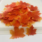 74Pcs Edible Fall Leaves Gold Cupcake Toppers Autumn Maple Leaves Wafer Rice Paper Cake Food Decoration Mixed 2 Size
