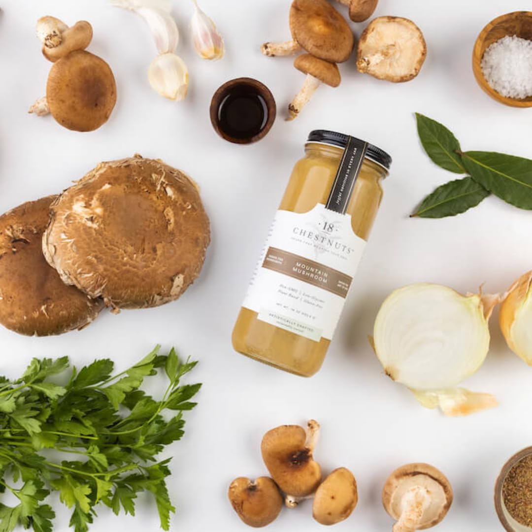 18 Chestnuts Plant Based Soup - Holiday Bundle Box: Butternut Squash Pear, Chestnut Maple, Mountain Mushroom Soup Bundle, Plant