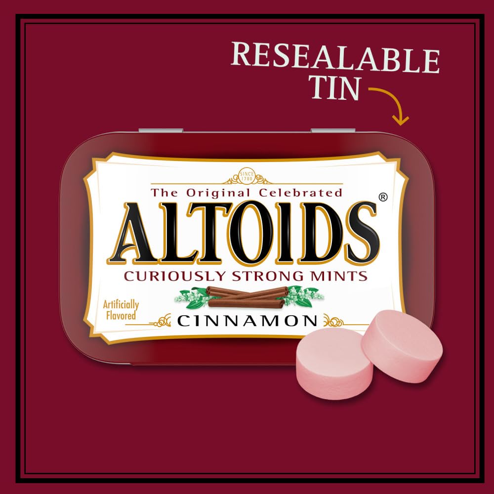 Altoids Cinnamon Mints, 1.76 Oz (Pack Of 12)