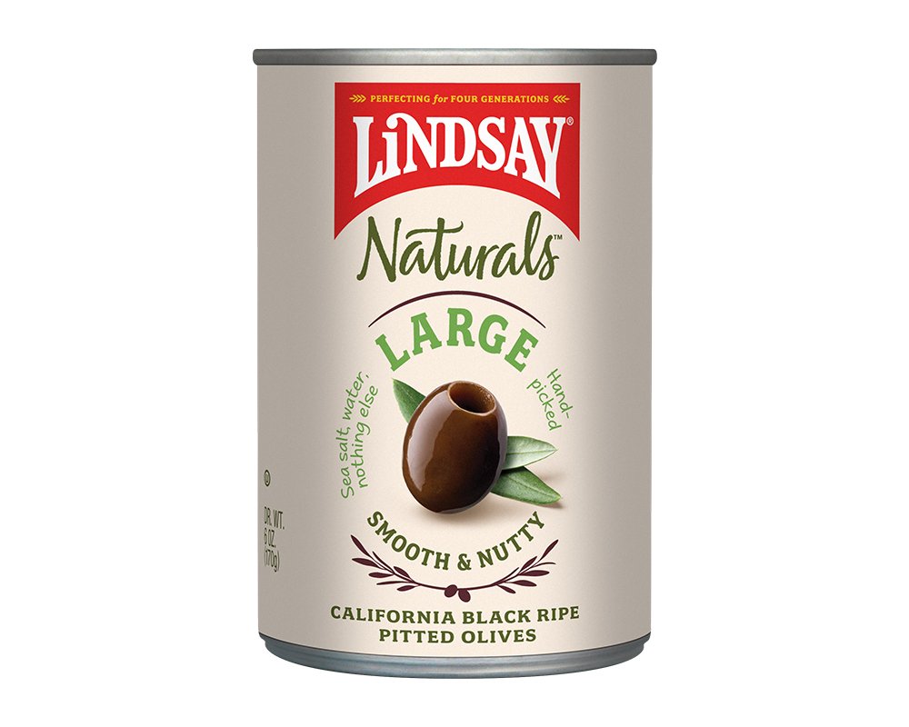 Lindsay Naturals Large Pitted Ripe Black Olives, 6 Oz (Pack Of 12)