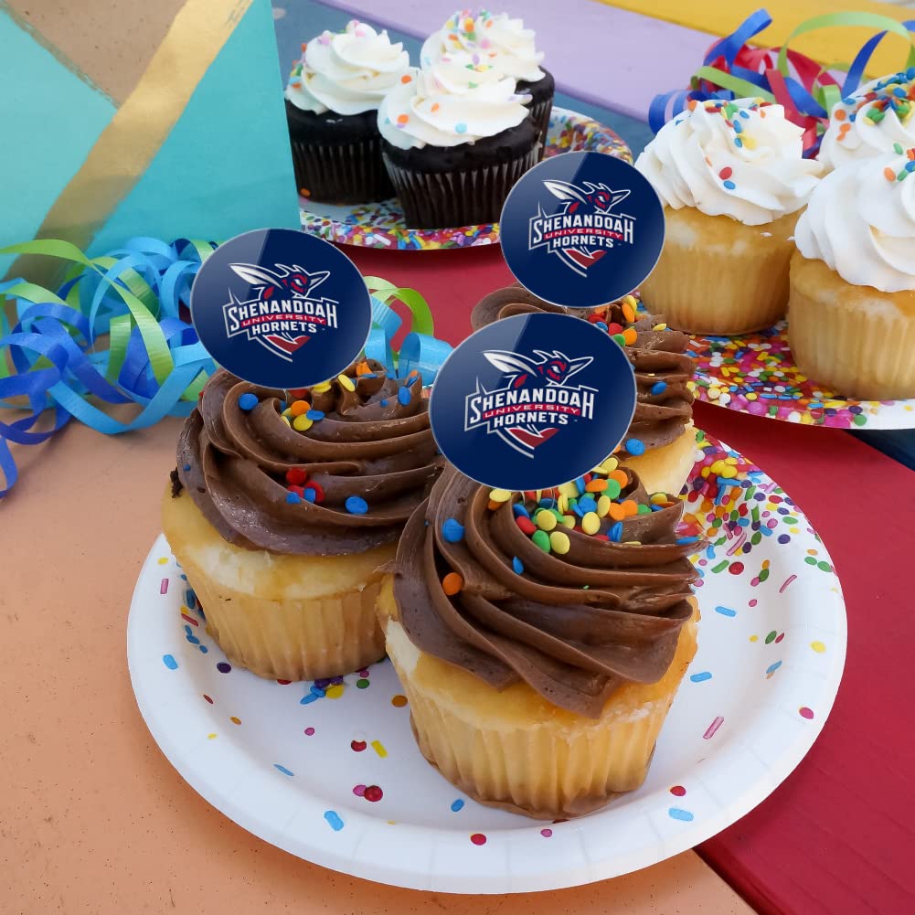 Shenandoah University Primary Logo Cupcake Picks Toppers Decoration Set Of 6