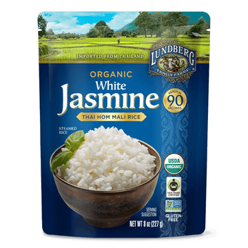 Lundberg Family Farms Organic White Jasmine Rice Thai Hom Mali 8 Oz