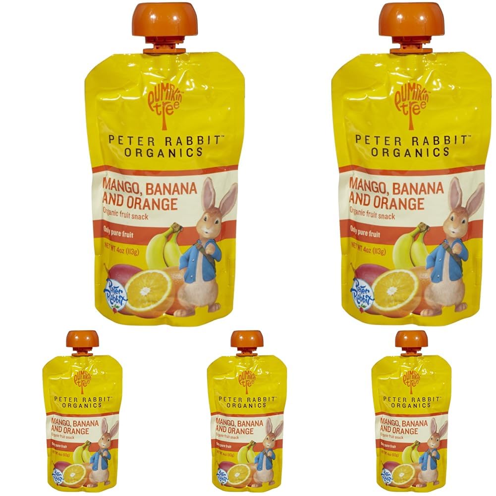 Peter Rabbit Organics Baby Mango, Banana, And Orange, 4 Oz (Pack Of 5)