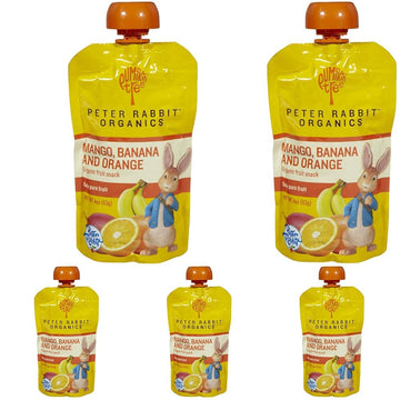 Peter Rabbit Organics Baby Mango, Banana, And Orange, 4 Oz (Pack Of 5)