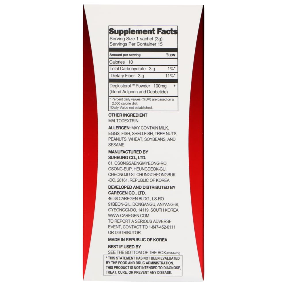 ProGsterol Prime - Blood Sugar Support & Metabolic Wellness dietary product with Deglusterol - 15 Stick Packs (0.11 oz / 3 g Each)